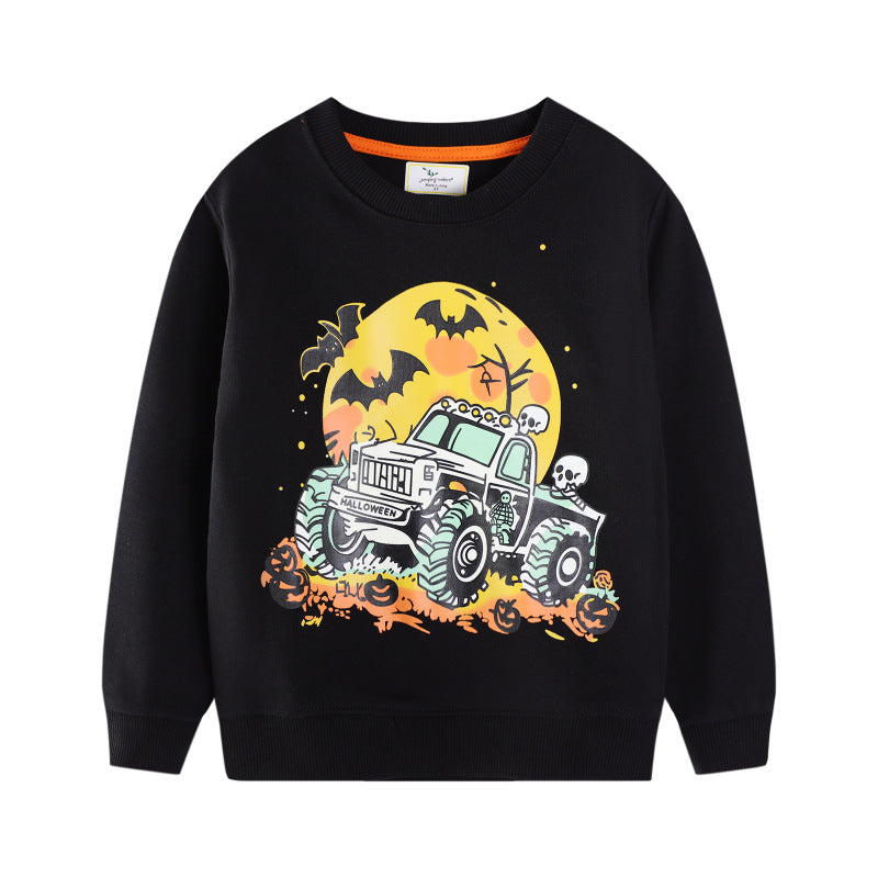 Jungen Sweatshirt mit gruseligem Monster-Truck-Motiv Echo Archiv