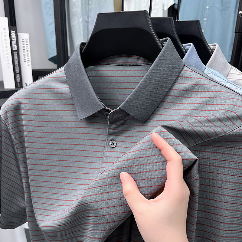 Herren Poloshirt mit feinem Streifenmuster Echoarchiv