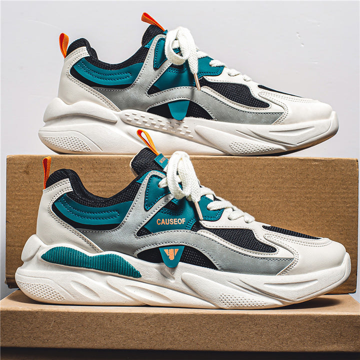 Herren Retro-Performance Street‑Sneaker mit mehrschichtiger Sohlentechnik und atmungsaktivem Mesh Echoarchiv