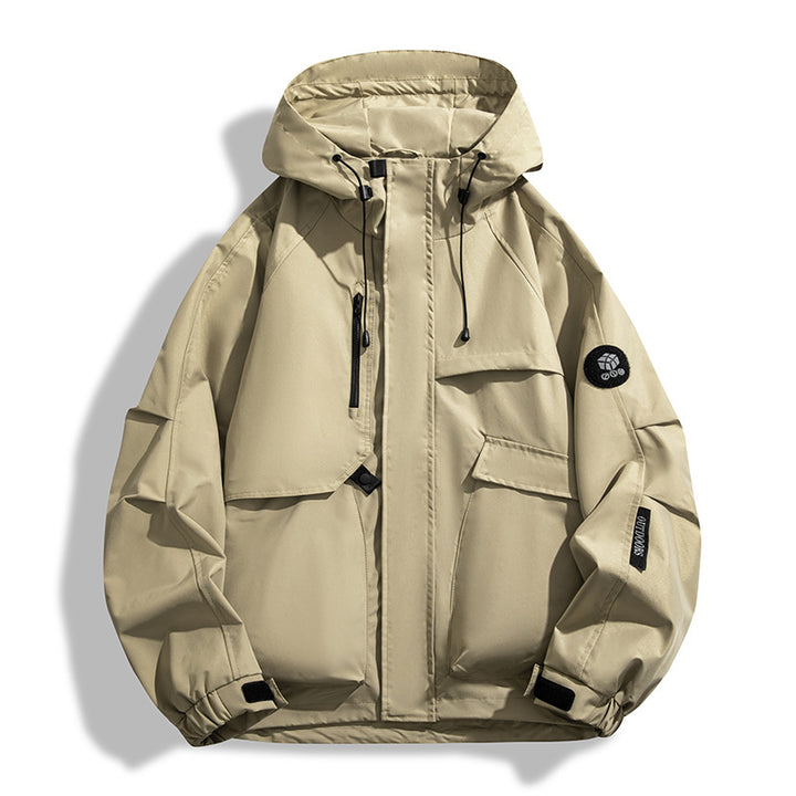 Herren Wasserabweisende Utility-Outdoorjacke mit Kapuze, Mehrfachtaschen und winddichter Membran Echo Archiv