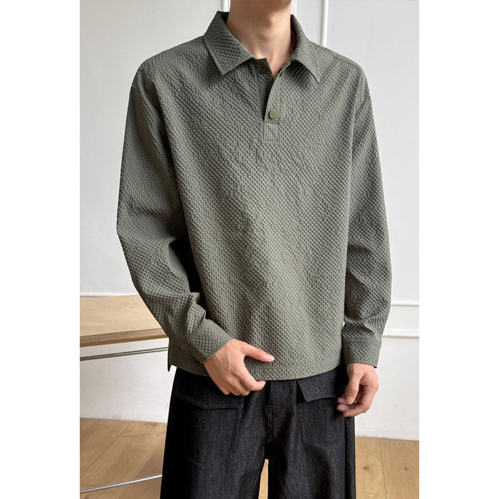 Herren Freizeit Langarmhemd mit strukturiertem Stoff Echo Archive