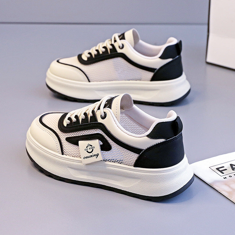 Damen nan leichte Plateausneaker mit atmungsaktivem Mesh-Obermaterial, gepolstertem Fersenkragen und stoßdämpfender EVA-Sohle Echo Archiv