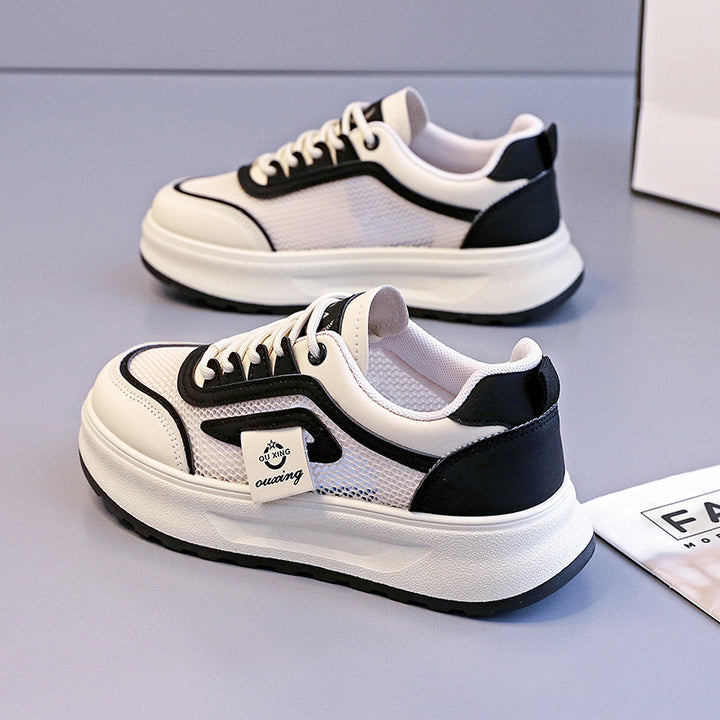 Damen nan leichte Plateausneaker mit atmungsaktivem Mesh-Obermaterial, gepolstertem Fersenkragen und stoßdämpfender EVA-Sohle Echo Archiv