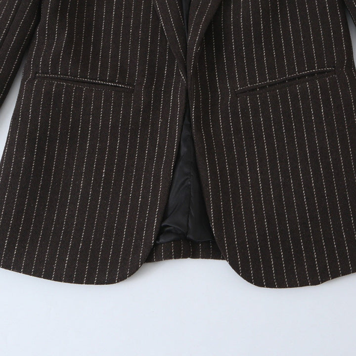 Damen Nadelstreifen-Blazer mit Schalkragen und leicht taillierter Silhouette Echo Archiv