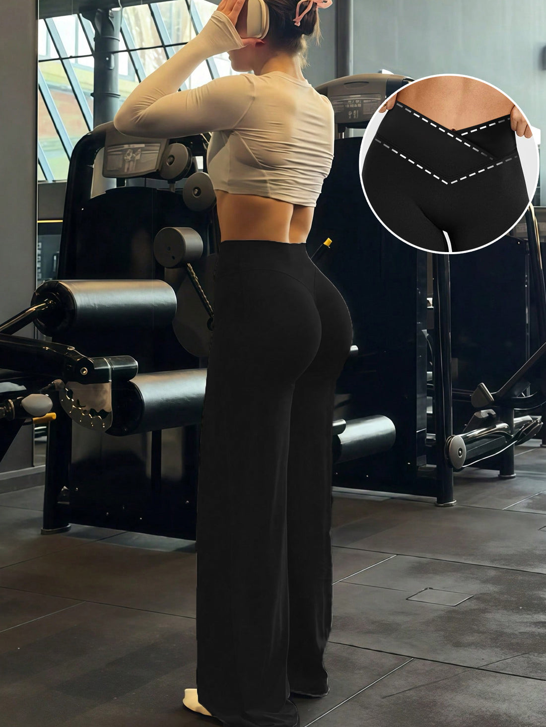 Damen Sportliche Hochtaillierte Trainingshosen – Avélisse