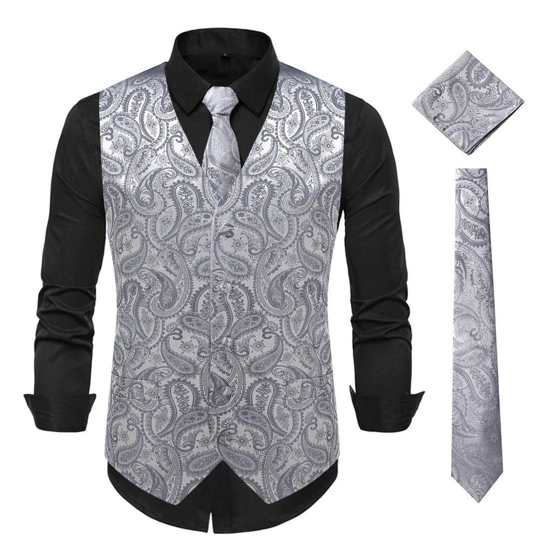 Herren Elegante Weste mit floraler Musterung Echoarchiv