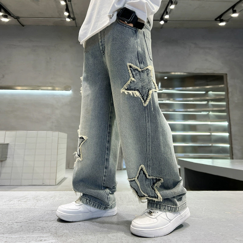 Damen modische Jeans mit Stern-Details Echo Archiv