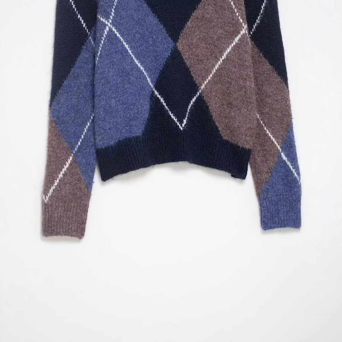 Damen Oversized Rautenstrickpullover mit Mohaireffekt Echoarchiv