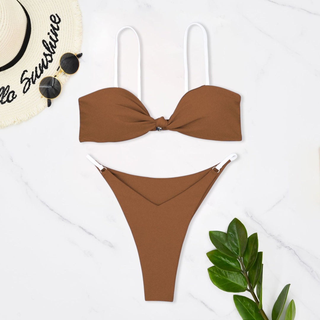 Damen Bandeau-Bikini mit trendigem Knoten-Design und hautfreundlichem Material Echo Archiv
