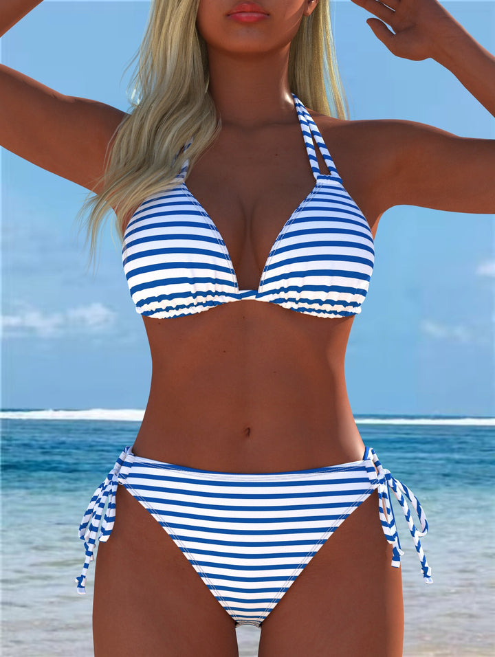 Damen Bikini-Set mit verspieltem Schnitt und trendigem Mustermix Echo Archiv