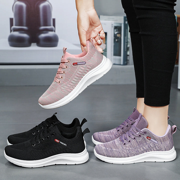 Damen nan leichte atmungsaktive Strick-Walking-Sneaker mit gepolstertem Fersenabschluss und dämpfender EVA-Zwischensohle Echo Archiv