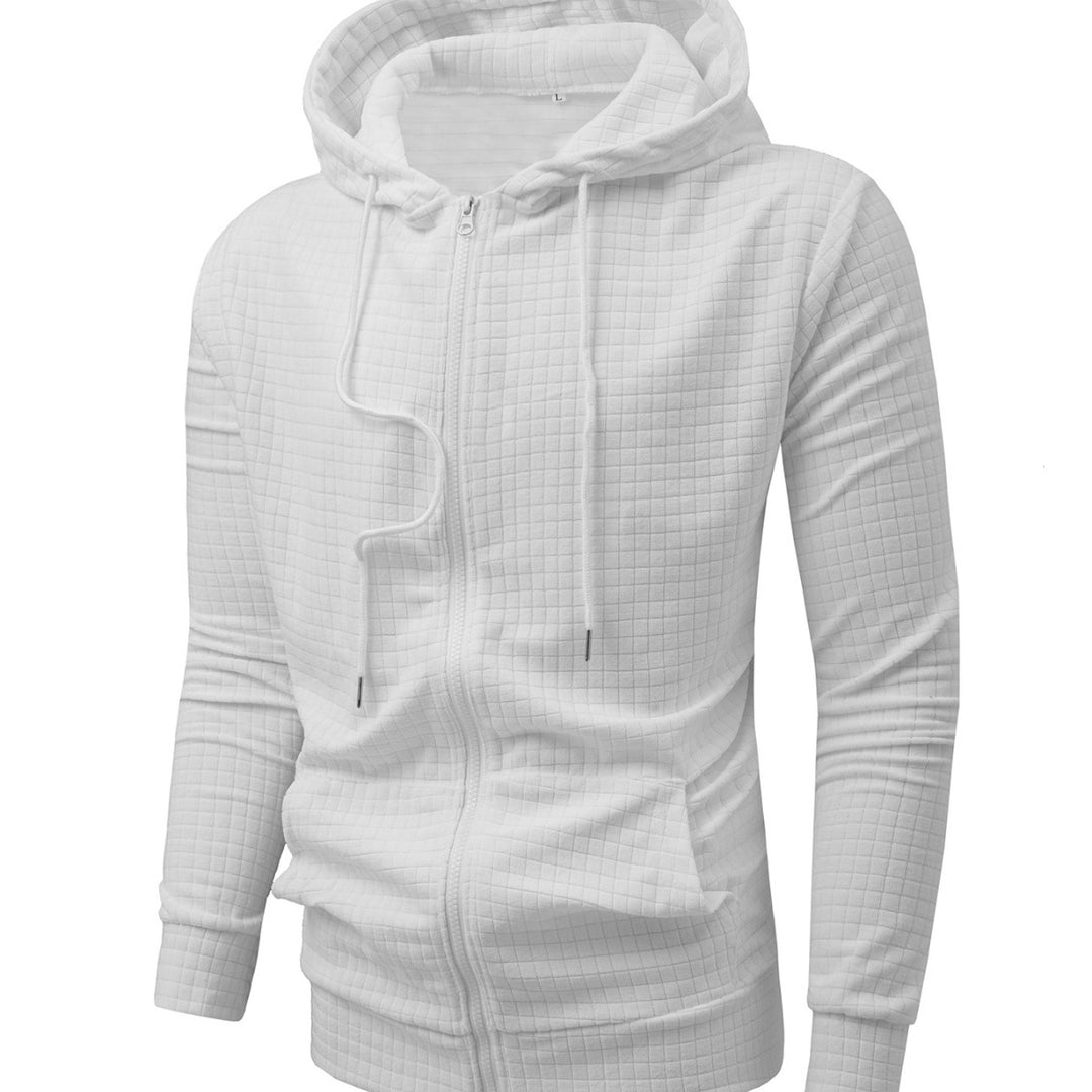Herren lockere Kapuzenjacke mit strukturiertem Design Echoarchiv