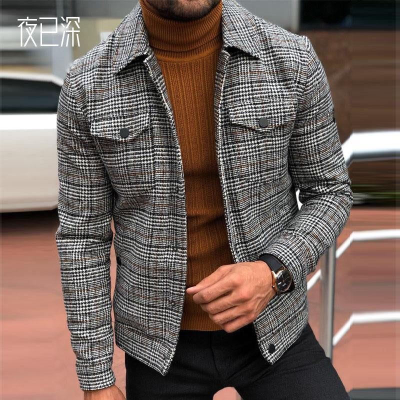 Herren kariertes Hemd-Jacke im modischen Design Echoarchiv