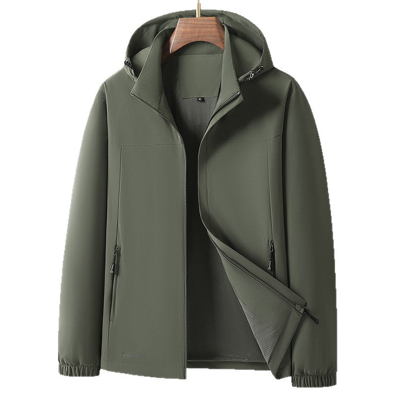 Herren Leichte Softshell-Hybridjacke mit Kapuze, atmungsaktivem Mesh-Futter und verdeckten Reißverschlusstaschen Echo Archiv