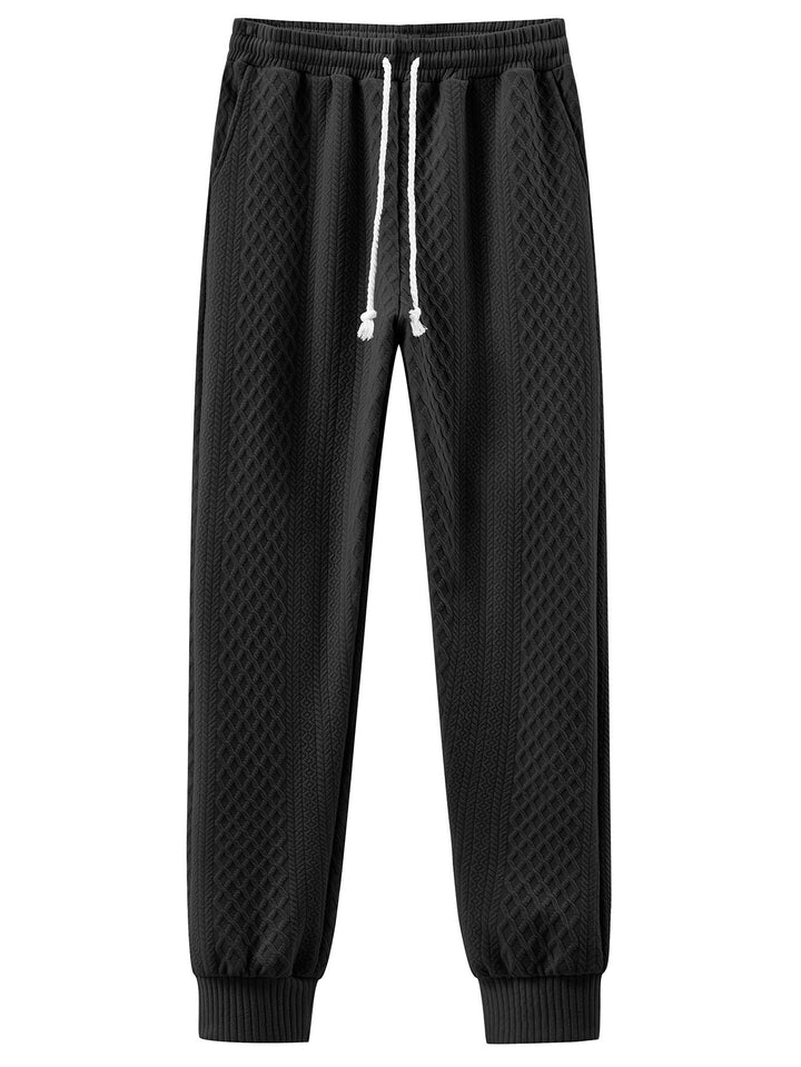 Herren bequeme Sweatpants mit innovativem Strukturdesign und verstellbarem Bund Echoarchiv