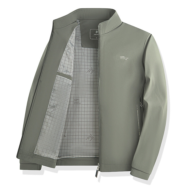Herren Urbaner Stehkragen-Blouson mit minimalistischer Softshell-Optik Echoarchiv