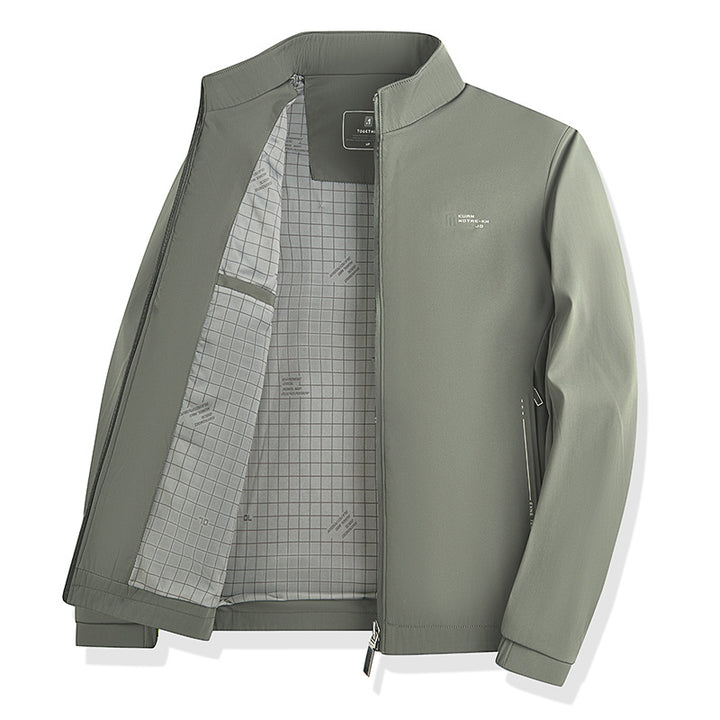 Herren Urbaner Stehkragen-Blouson mit minimalistischer Softshell-Optik Echoarchiv