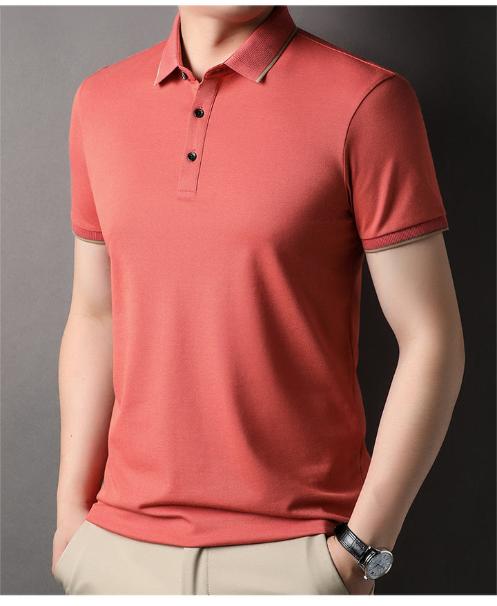 Herren Poloshirt mit feinem Piqué-Gewebe und kontrastierendem Kragen Echoarchiv