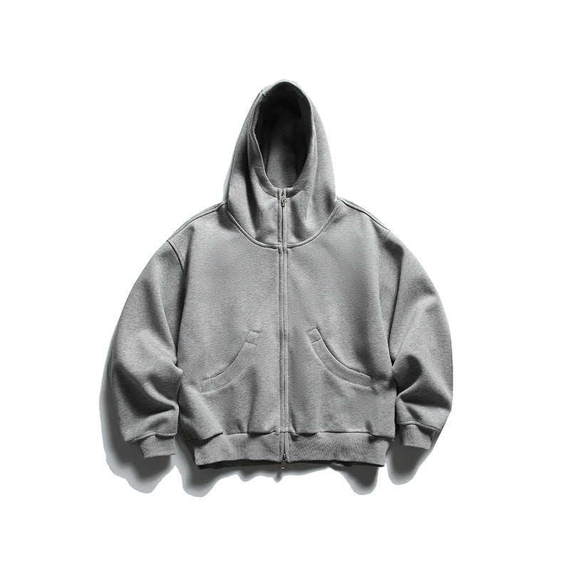 Unisex Oversize Zip-Hoodie mit hohem Kragen und Kängurutaschen Echo Archiv