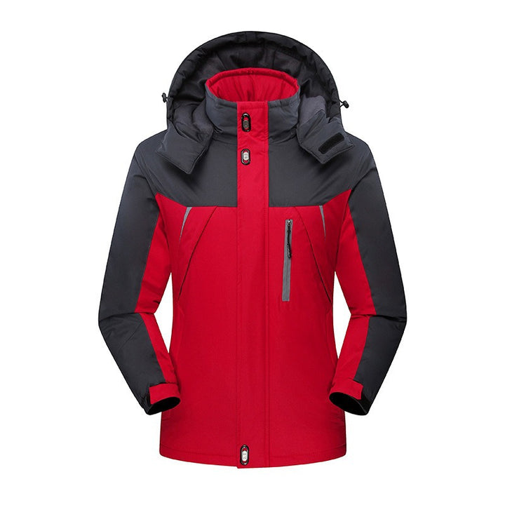 Herren Wasserdichte isolierte Softshell-Skijacke mit abnehmbarer Kapuze und Multifach-Taschen Echoarchiv