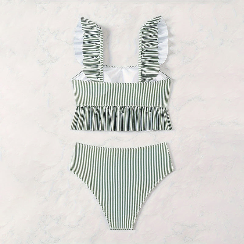 Damen Crop-Top Bikini-Set mit Rüschendetails Echo Archiv