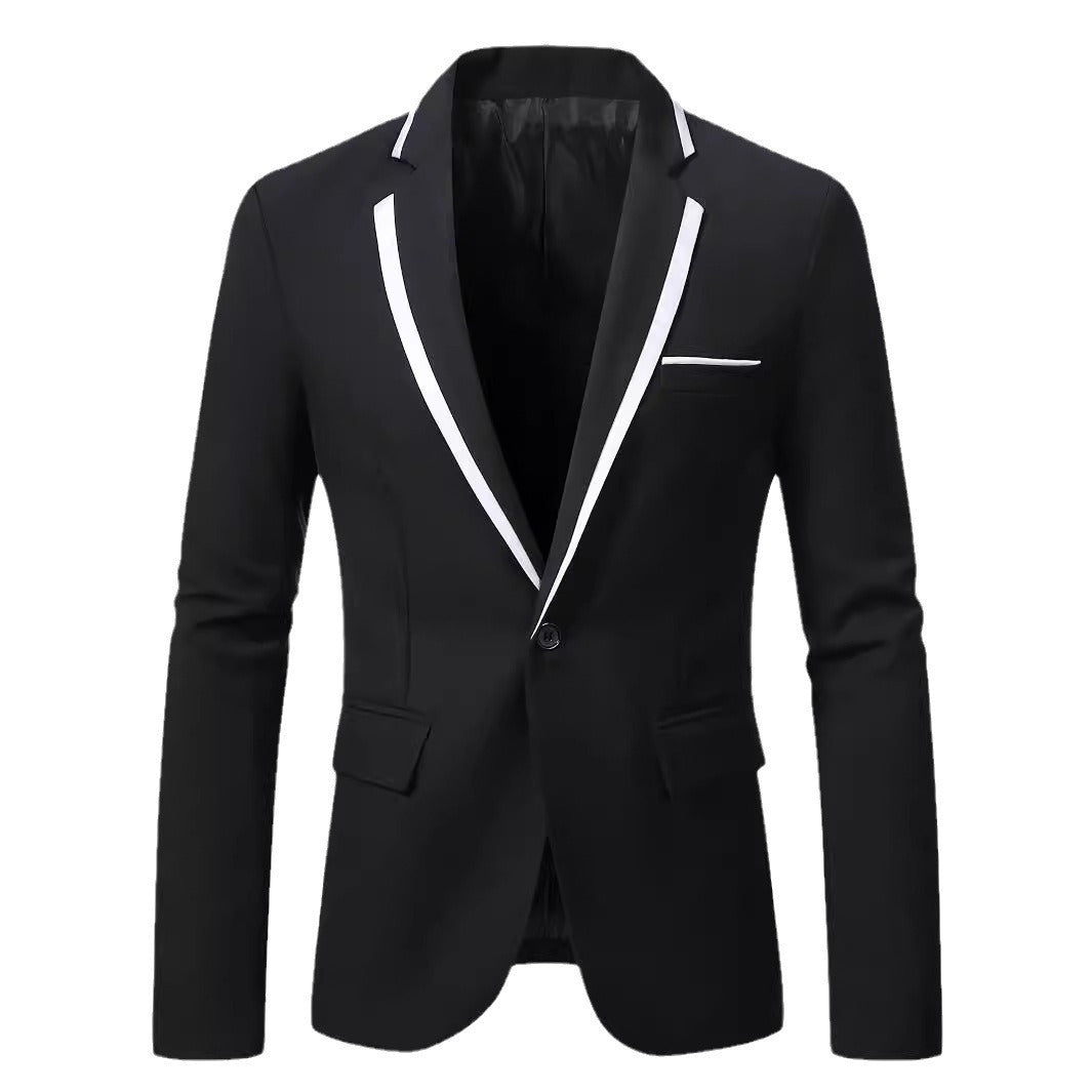 Herren eleganter Anzug mit kontrastierendem Revers Echoarchiv