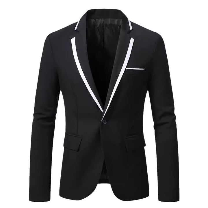 Herren eleganter Anzug mit kontrastierendem Revers Echoarchiv