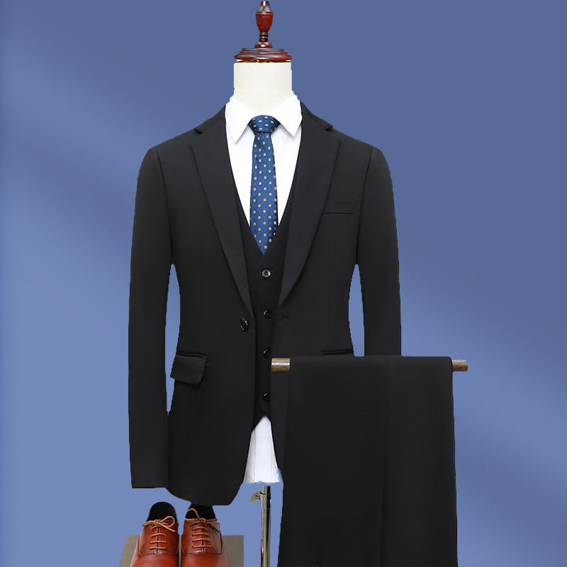 Herren Slim-Fit Dreiteiliger Business-Anzug mit Weste und schlanker Anzughose Echo Archiv