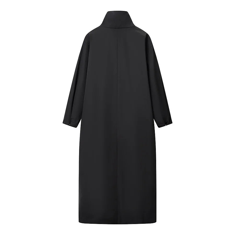 Damen nan langer wasserabweisender Mantel im Cocoon‑Cut mit verstellbarem Stehkragen Echo Archiv