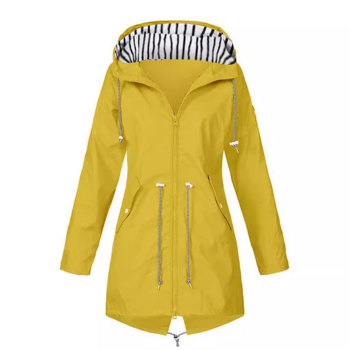 Damen nan taillierte Parka-Jacke mit Kapuze, Kordelzugbund und verdecktem Reißverschluss Echo Archiv