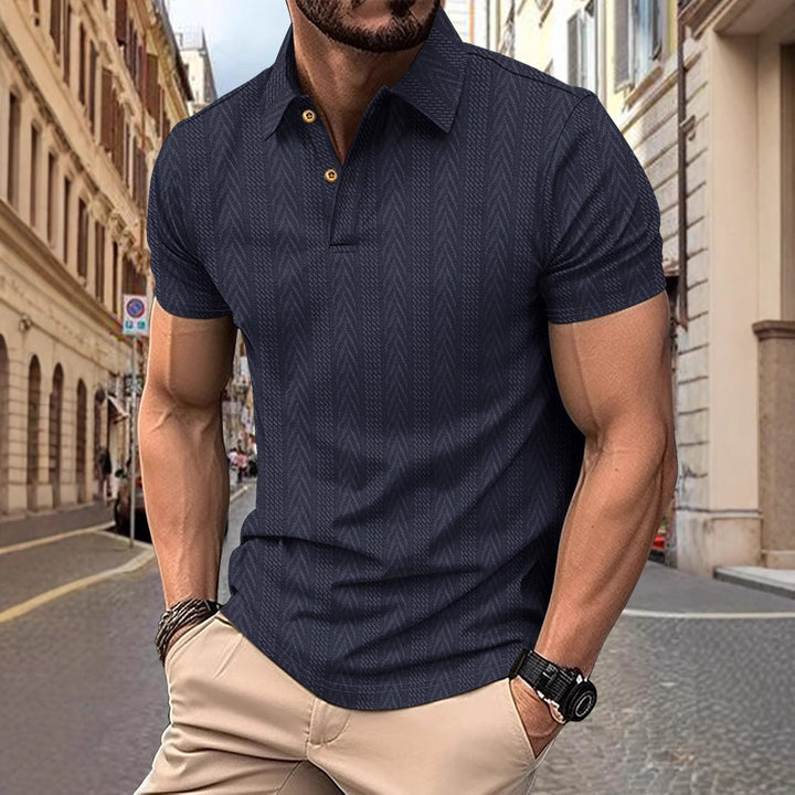 Herren Polo-Shirt mit strukturierter Oberfläche Echoarchiv