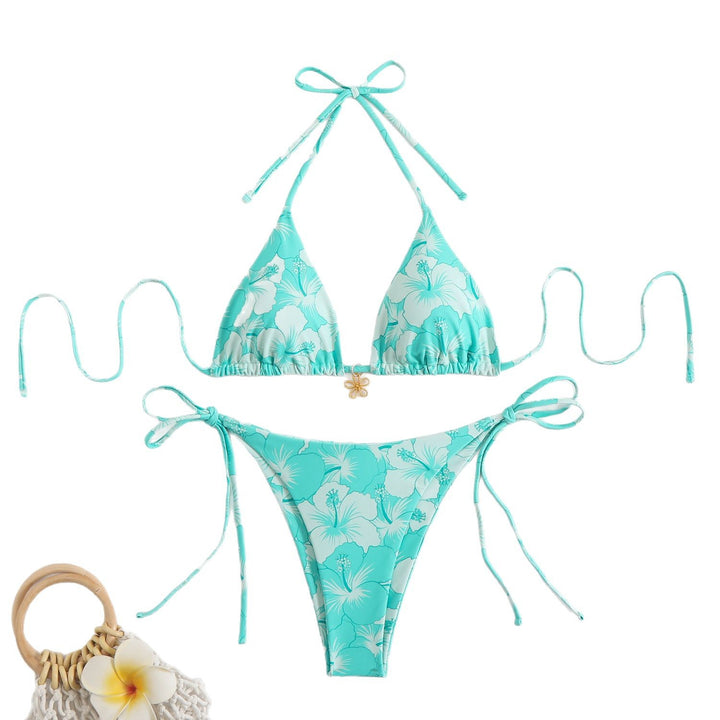 Damen Triangel-Bikini mit zierlichen Blumendetails Echo Archiv