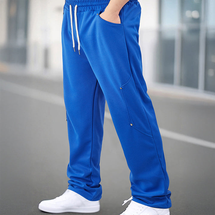Herren Sportliche Jogginghose mit atmungsaktiven Mesh-Einsätzen und elastischem Bund Echoarchiv
