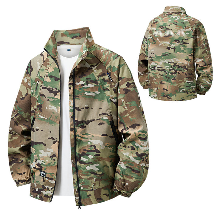Herren leichte Outdoor-Jacke mit hohem Kragen Echo Archiv
