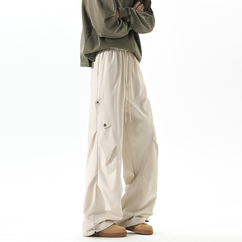 Damen Modische Cargo-Hose mit weitem Schnitt und elastischem Bund – Avélisse