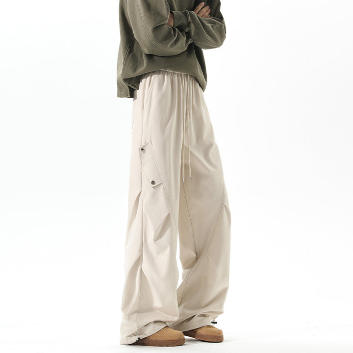 Damen Modische Cargo-Hose mit weitem Schnitt und elastischem Bund – Avélisse