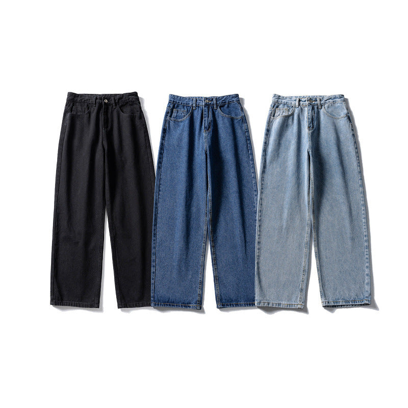 Damen Weitgeschnittene High-Waist Denim-Jeans mit geradem Bein Echo Archiv