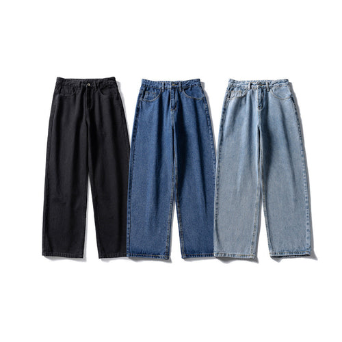 Damen Weitgeschnittene High-Waist Denim-Jeans mit geradem Bein Echo Archiv