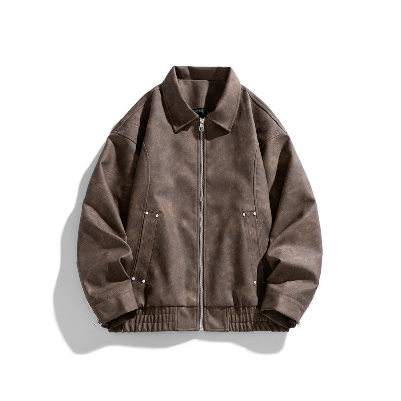 Herren Lässige Kunstlederjacke Echo Archiv