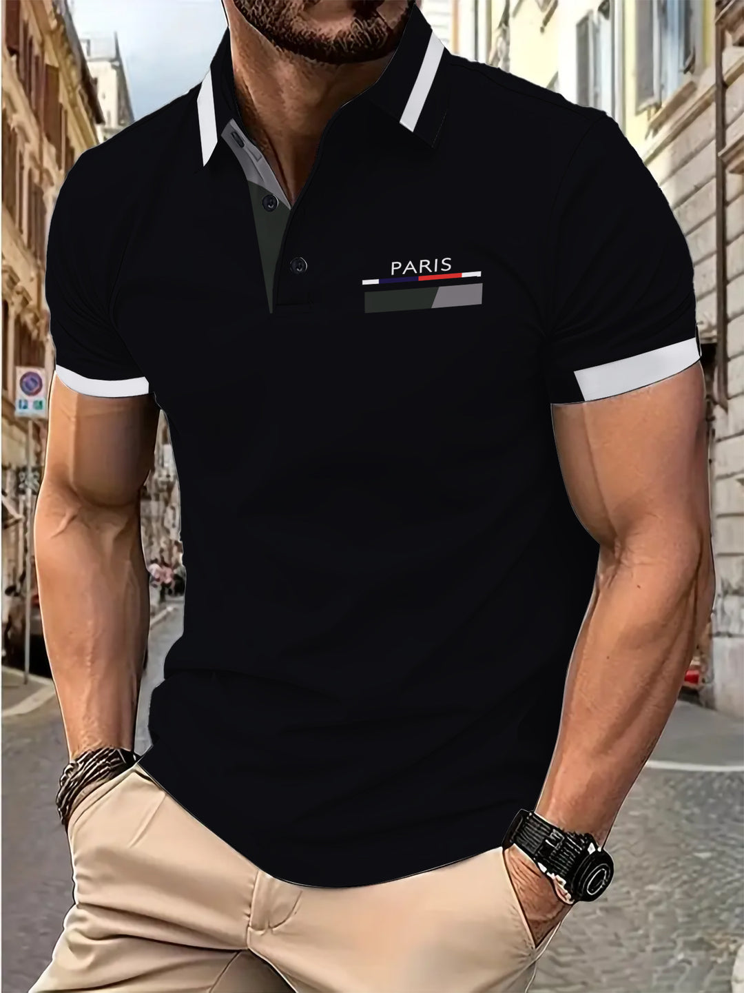 Herren modisches Poloshirt Echoarchiv