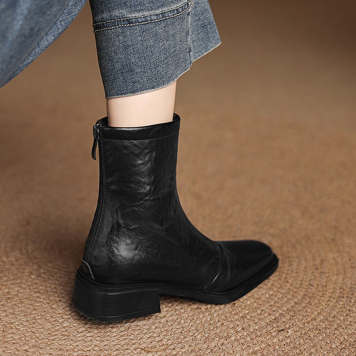 Damen Modische Stiefeletten mit Reißverschluss Echo Archiv