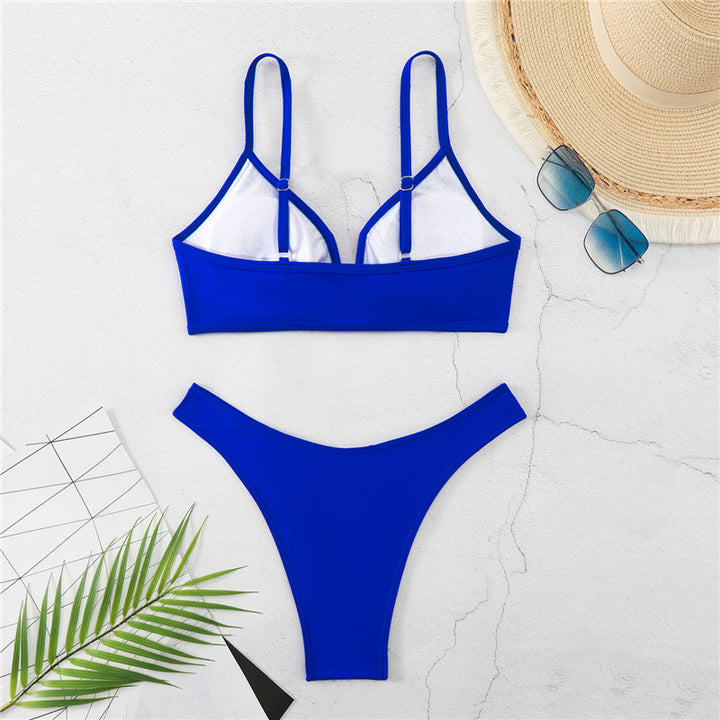 Damen Triangelbikini mit hoch geschnittenem Slip und verstellbaren Trägern Echo Archiv