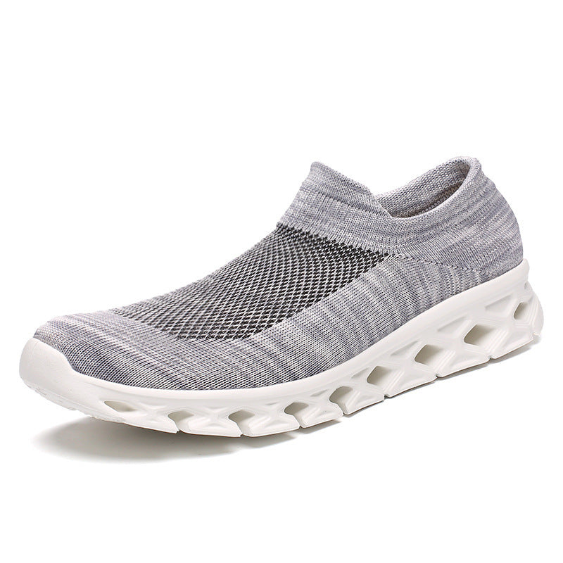 Unisex Leichter Slip-On Strick-Freizeitschuh mit wabenförmiger Hohlkammer-Sohle Echoarchiv