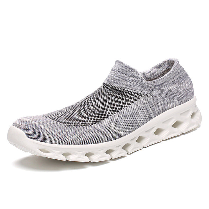 Unisex Leichter Slip-On Strick-Freizeitschuh mit wabenförmiger Hohlkammer-Sohle Echoarchiv