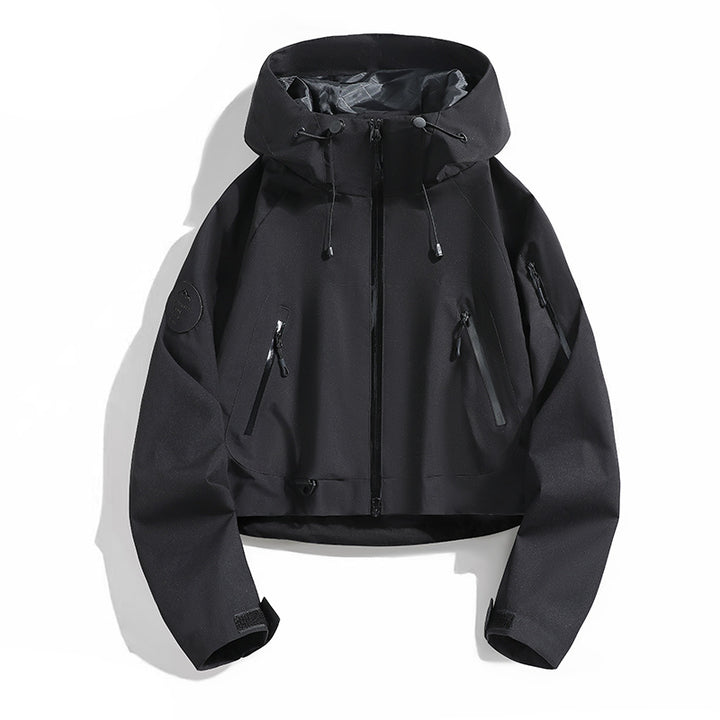 Damen Sportliche Outdoor-Jacke mit verstellbarem Kapuzenzug – Célinea