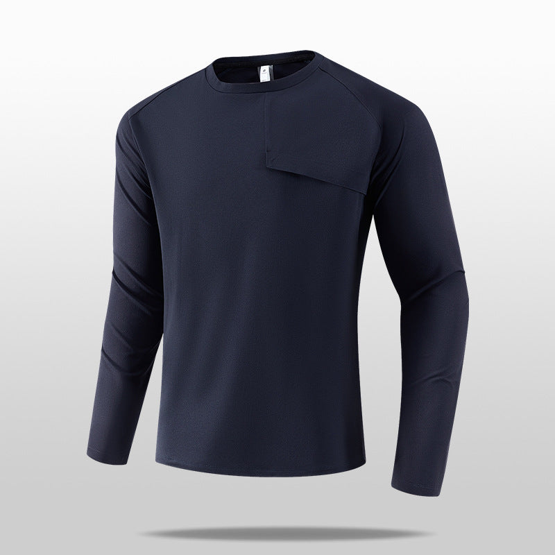 Herren Leichtes Langarm-T-Shirt mit praktischer Brusttasche Echo Archiv