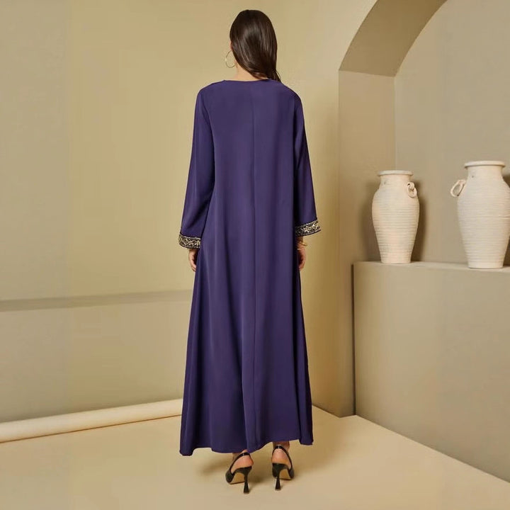 Damen Elegante Maxikleid mit bestickten Ärmeln Echo Archiv