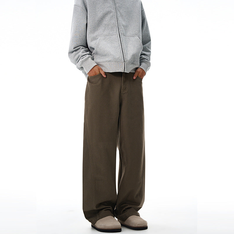 Herren Oversize-Canvas-Hose mit tiefem Schritt und fließender Weite Echo Archiv