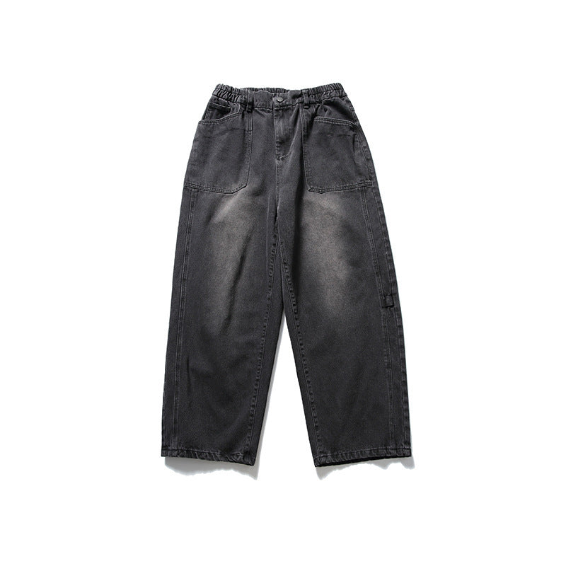 Damen Weite High‑Waist Denim‑Culotte mit elastischem Bund und aufgesetzten Taschen Echo Archiv