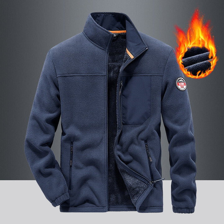 Herren Wärmende Fleecejacke mit hohem Kragen – Taviero